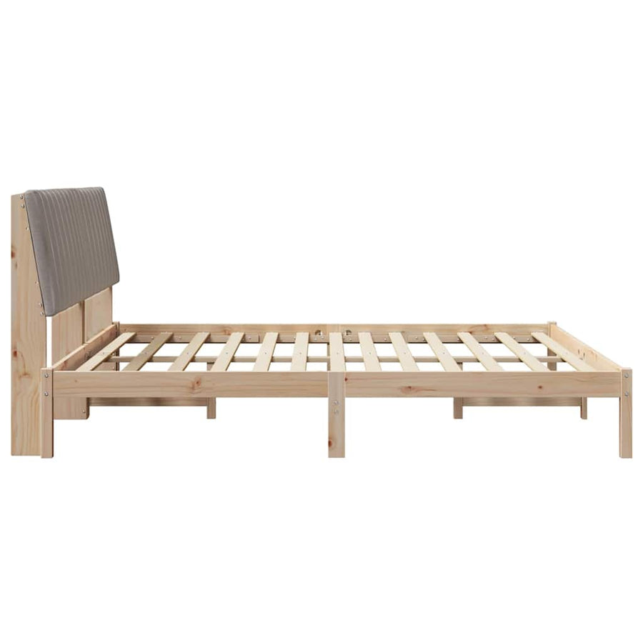 Bedframe met hoofdeinde Bruin 180 x 200 cm Stof