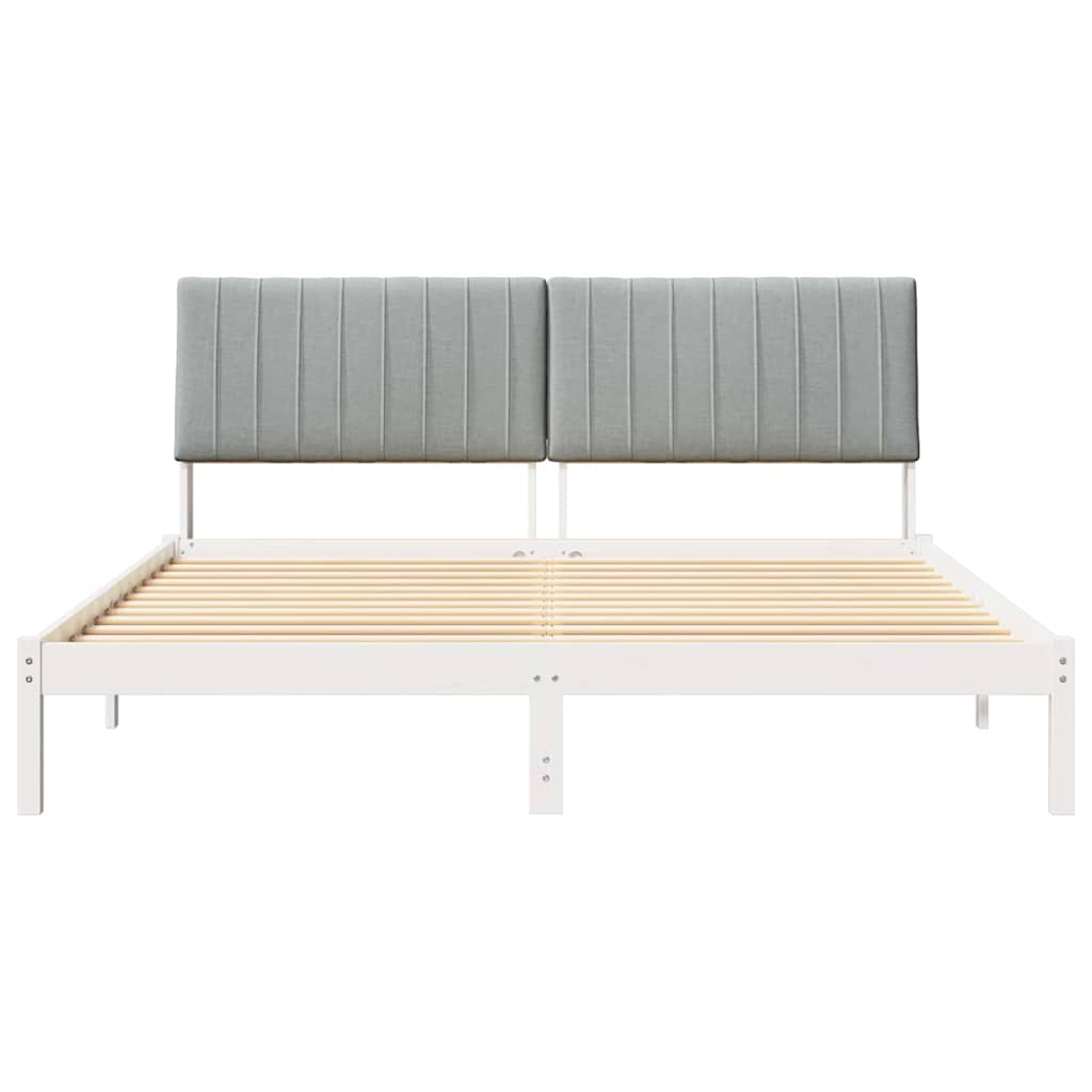 Bedframe Lichtgrijs 180 x 200 cm Massief grenenhout