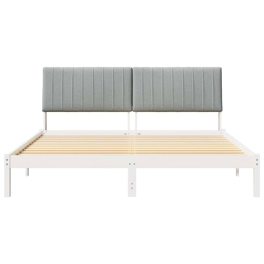 Bedframe Lichtgrijs 180 x 200 cm Massief grenenhout