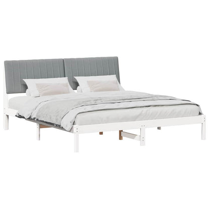 Bedframe Lichtgrijs 180 x 200 cm Massief grenenhout