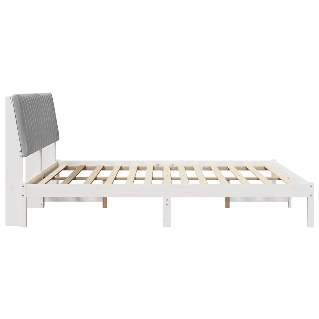 Bedframe Lichtgrijs 180 x 200 cm Massief grenenhout