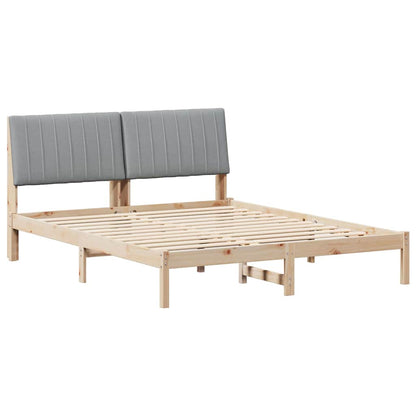 Bedframe met hoofdeinde Bruin 160 x 200 cm Stof