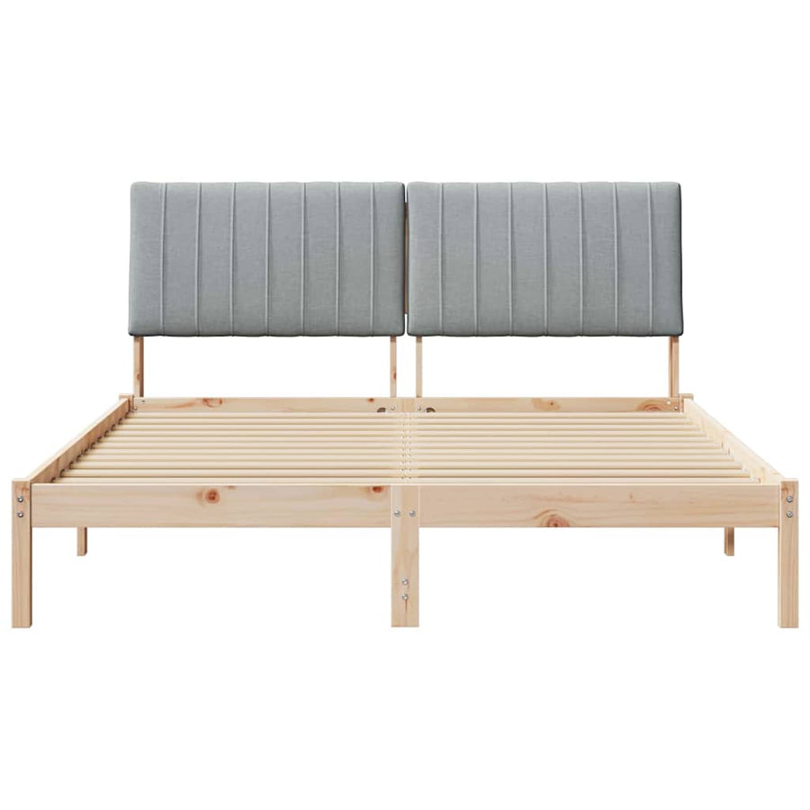 Bedframe met hoofdeinde Bruin 160 x 200 cm Stof
