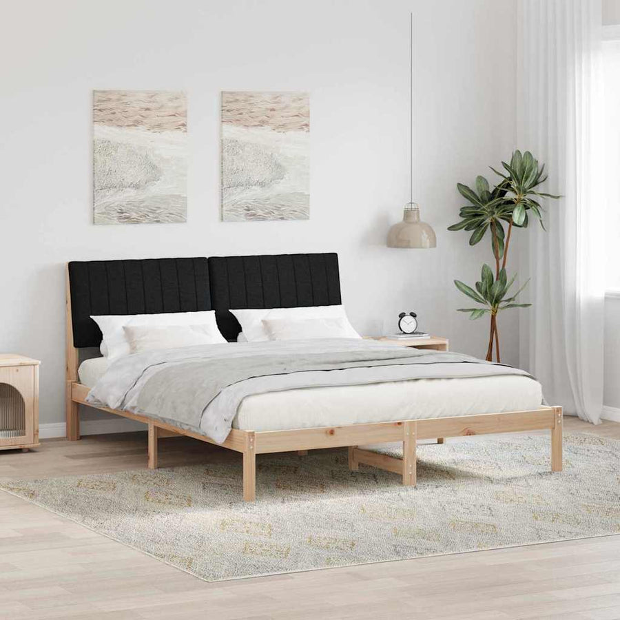 Bedframe met hoofdeinde Bruin 160 x 200 cm Stof