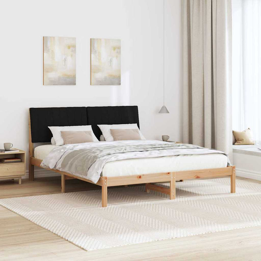 Bedframe met hoofdeinde Bruin 160 x 200 cm Stof