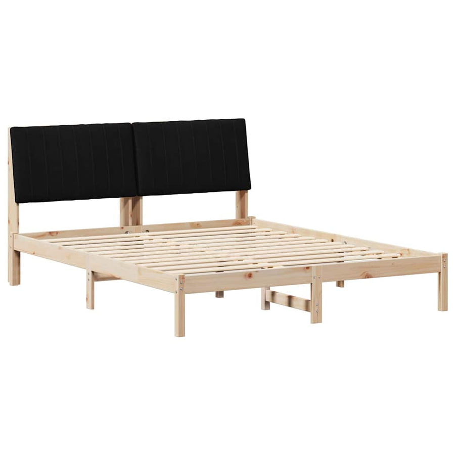 Bedframe met hoofdeinde Bruin 160 x 200 cm Stof