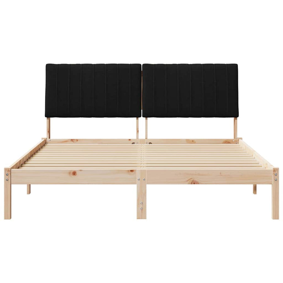 Bedframe met hoofdeinde Bruin 160 x 200 cm Stof