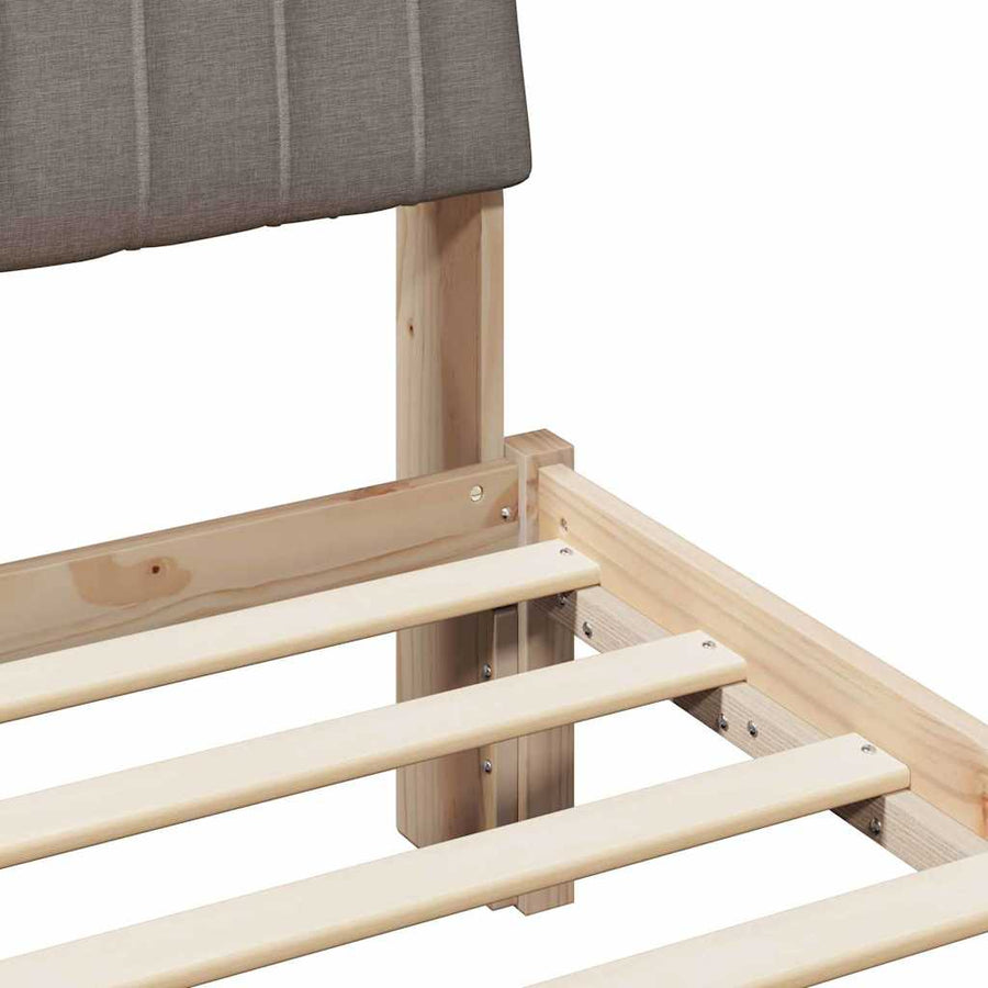 Bedframe met hoofdeinde Bruin 160 x 200 cm Stof