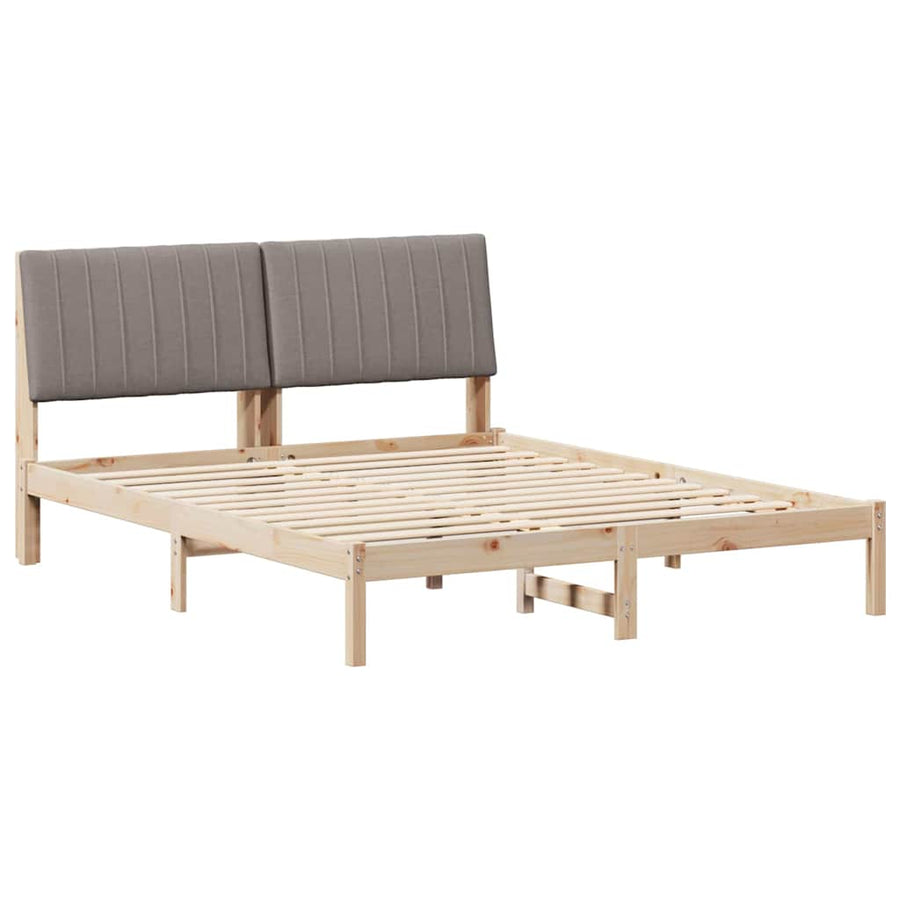Bedframe met hoofdeinde Bruin 160 x 200 cm Stof