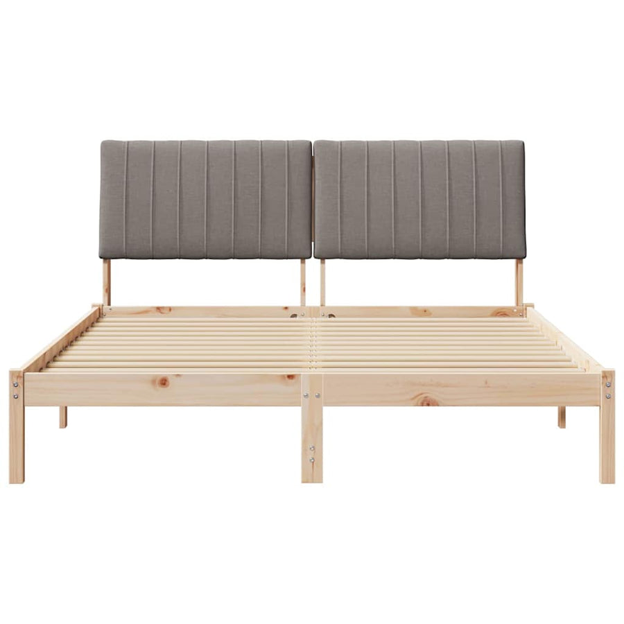 Bedframe met hoofdeinde Bruin 160 x 200 cm Stof