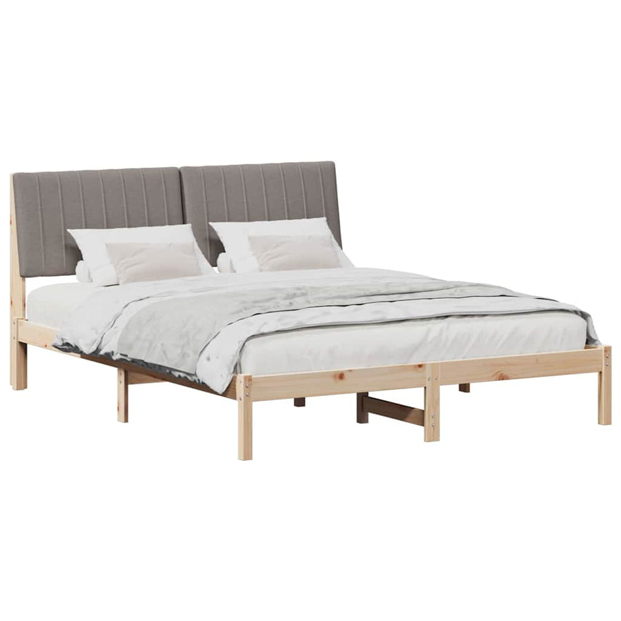 Bedframe met hoofdeinde Bruin 160 x 200 cm Stof