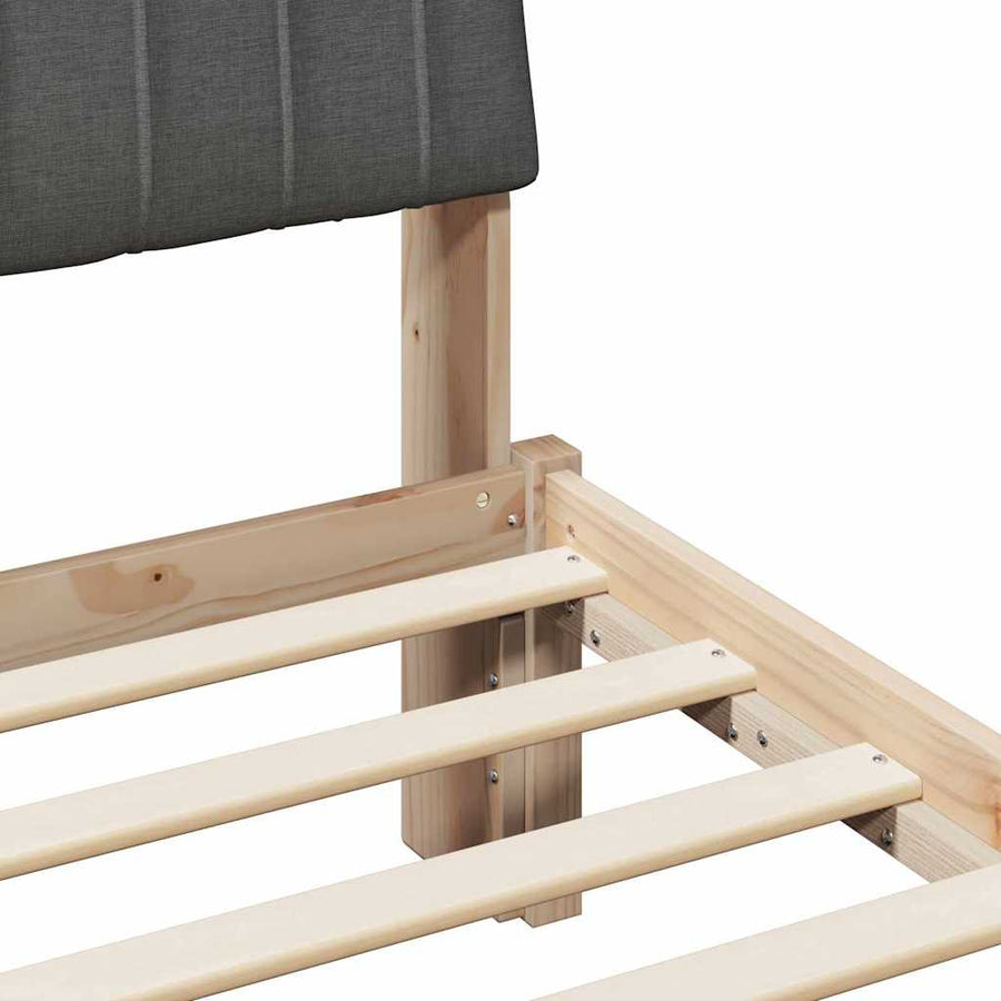 Bedframe met hoofdeinde Bruin 150 x 200 cm Stof
