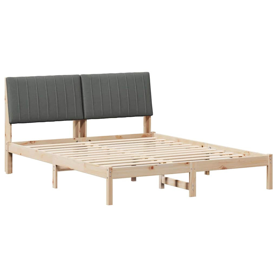 Bedframe met hoofdeinde Bruin 150 x 200 cm Stof