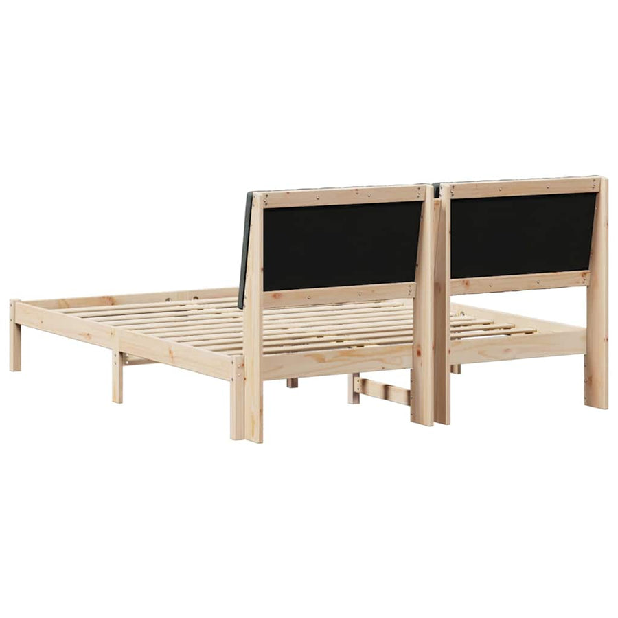 Bedframe met hoofdeinde Bruin 150 x 200 cm Stof