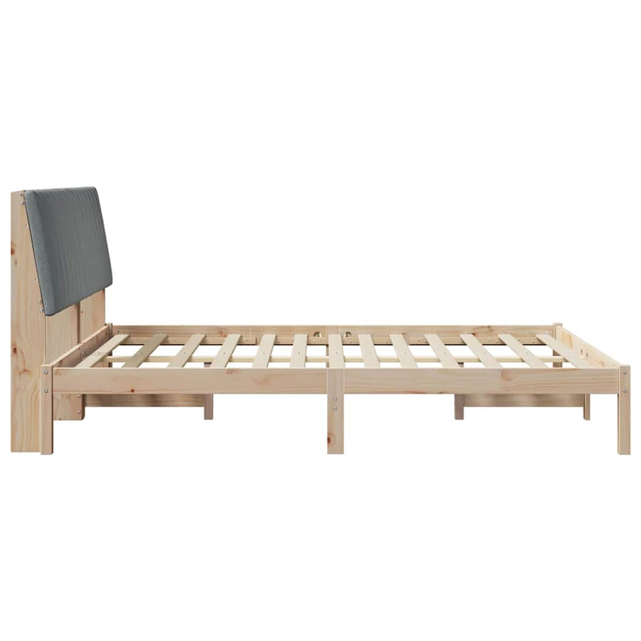 Bedframe met hoofdeinde Bruin 150 x 200 cm Stof