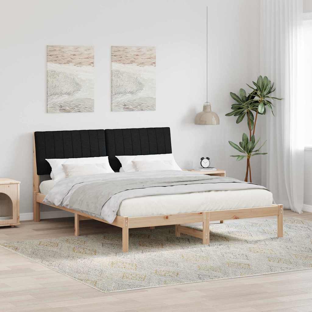Bedframe met hoofdeinde Bruin 150 x 200 cm Stof