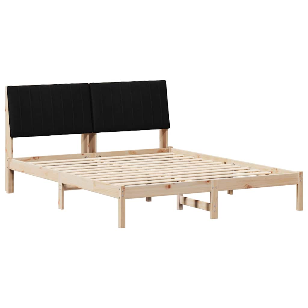 Bedframe met hoofdeinde Bruin 150 x 200 cm Stof