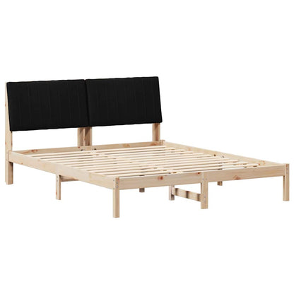 Bedframe met hoofdeinde Bruin 150 x 200 cm Stof