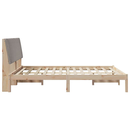 Bedframe met hoofdeinde Bruin 150 x 200 cm Stof