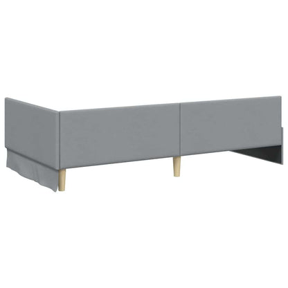 Hoekbedframe Met Matras Anders 2 Pcs Stof 90 x 200 cm Lichtgrijs