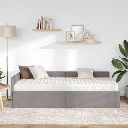 Hoekbedframe Met Matras Anders Met Hoofdeinde 2 Pcs Stof 90 x 200 cm