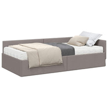 Hoekbedframe Met Matras Anders Met Hoofdeinde 2 Pcs Stof 90 x 200 cm