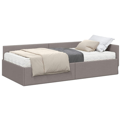 Hoekbedframe Met Matras Anders Met Hoofdeinde 2 Pcs Stof 90 x 200 cm