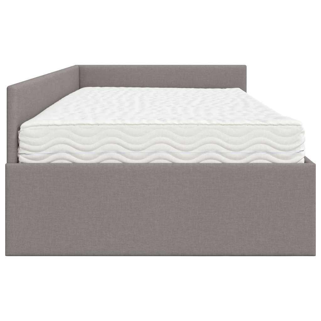 Hoekbedframe Met Matras Anders Met Hoofdeinde 2 Pcs Stof 90 x 200 cm