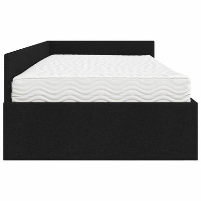 Hoekbedframe met Matras Anders met hoofdeinde 2 pcs Groen Stof