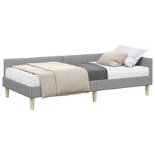 Hoekbedframe Met Matras Anders 2 Pcs Stof 80 x 200 cm Lichtgrijs