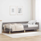 Corner Bed Frame with Mattress with 2 pcs Taupe Fabric