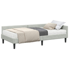 Hoekbedframe Met Matras Anders 2 Pcs Fluweel 80 x 200 cm Lichtgrijs