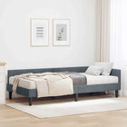 Corner Bed Frame with Mattress Anders 2 pcs Grey Velvet
