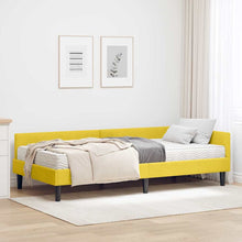Hoekbedframe Met Matras Anders 2 Pcs Fluweel 80 x 200 cm Geel