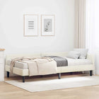 Corner Bed Frame with Mattress Anders 2 pcs Cream Velvet
