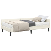 Hoekbedframe Met Matras Anders 2 Pcs Fluweel 80 x 200 cm Crème