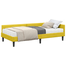 Hoekbedframe Met Matras Anders 2 Pcs Fluweel 90 x 190 cm Geel