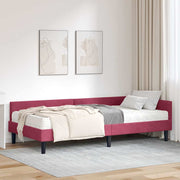Hoekbedframe 2x 90x200 cm groen fluweel