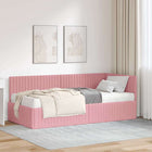 Hoekbedframe met matras 194x94x72 cm grijs