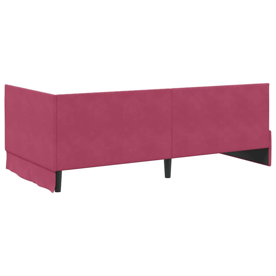 Hoekbedframe met Matras met hoofdeinde 2 pcs Groen Fluweel
