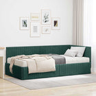 Hoekbedframe met matras groen 204x104x72 cm