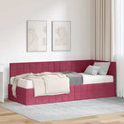 Hoekbedframe met matras 204x84x72 cm groen fluweel