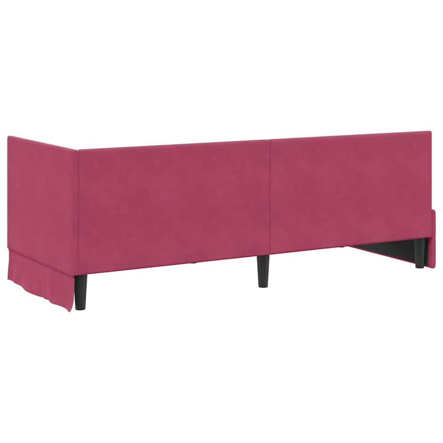 Hoekbedframe met Matras met hoofdeinde 2 pcs Groen Fluweel