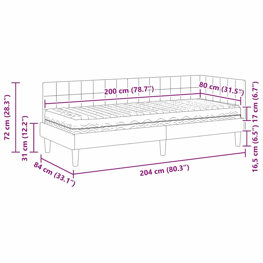 Hoekbedframe met Matras met hoofdeinde 2 pcs Groen Fluweel