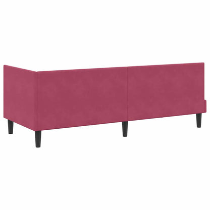 Hoekbedframe met Matras met hoofdeinde 2 pcs Groen Fluweel