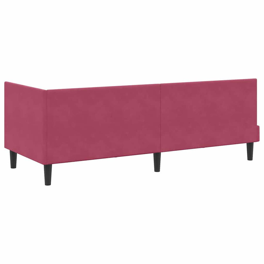 Hoekbedframe met Matras met hoofdeinde 2 pcs Groen Fluweel