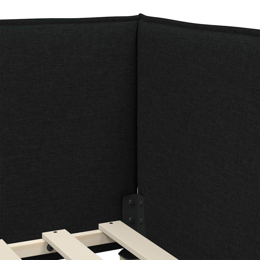 Hoekbedframe met Matras met hoofdeinde 2 pcs Groen Fluweel