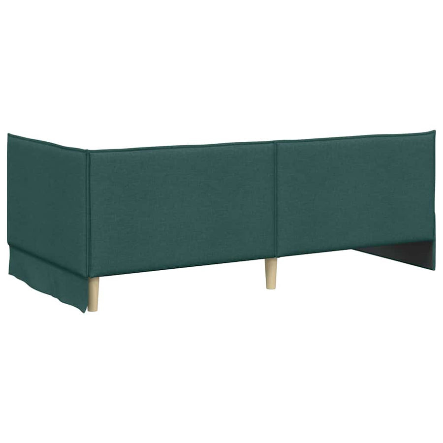 Hoekbedframe met Matras met hoofdeinde 2 pcs Groen Fluweel