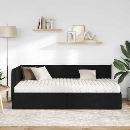 Hoekbedframe met Matras met hoofdeinde 2 pcs Groen Fluweel