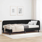 Corner Bed Frame with Mattress Black 90 x 200 cm Velvet